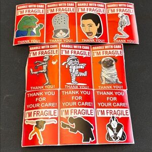 💕5/25💕Funny Fragile Stickers 50 Your Choice